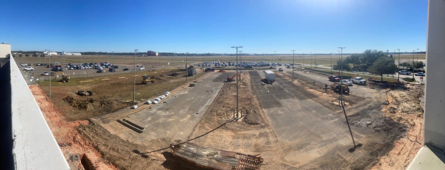 Rental Car Parking Upgrades In Progress GulfportBiloxi International